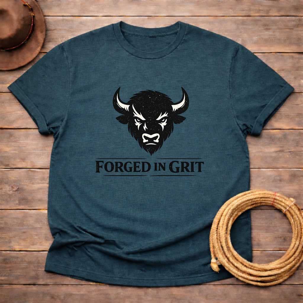 Forged in Grit Buffalo Head T-shirt