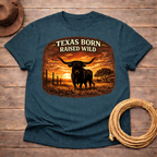 Texas Born Longhorn Sunset T-shirt