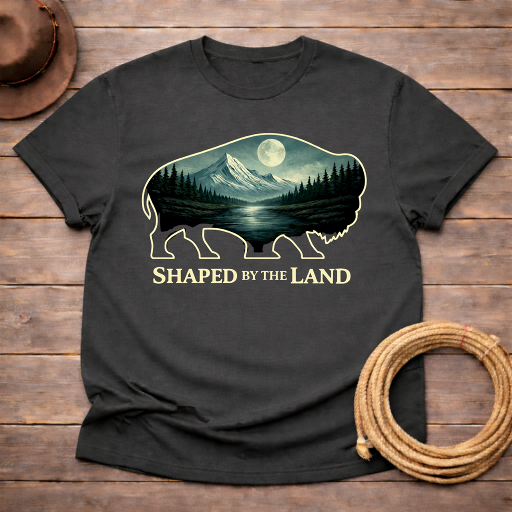 Shaped by the Land Buffalo Moon T-shirt
