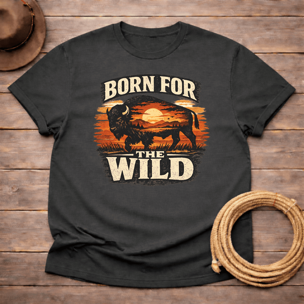 Born for the Wild Buffalo Sunset T-shirt