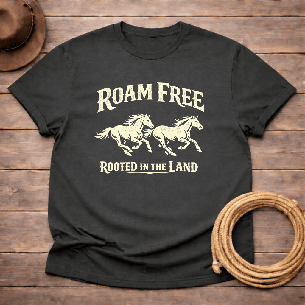 Roam Free Rooted in the Land Mustang T-shirt