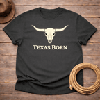 Texas Born Longhorn Skull T-shirt