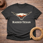 Raised Texan Longhorn Silhouette T-shirt