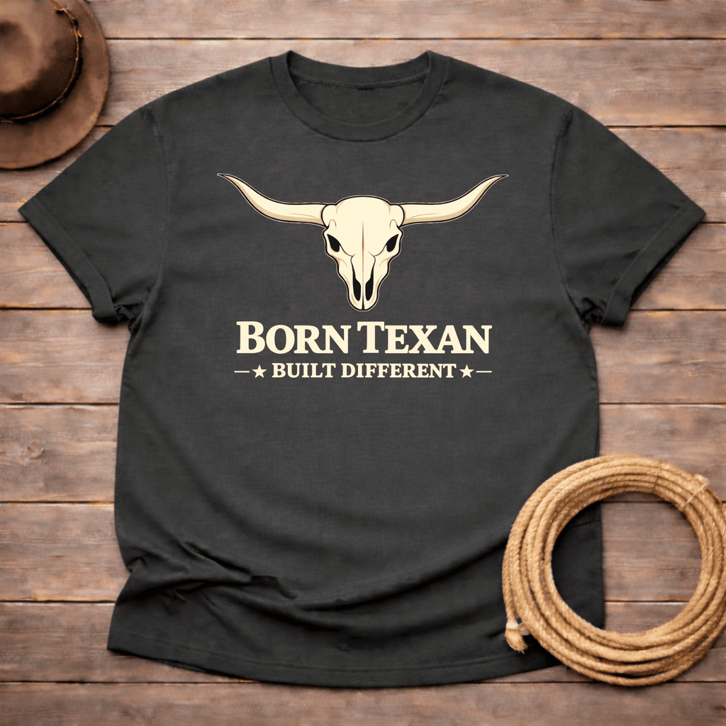 Born Texan Built Different T-shirt