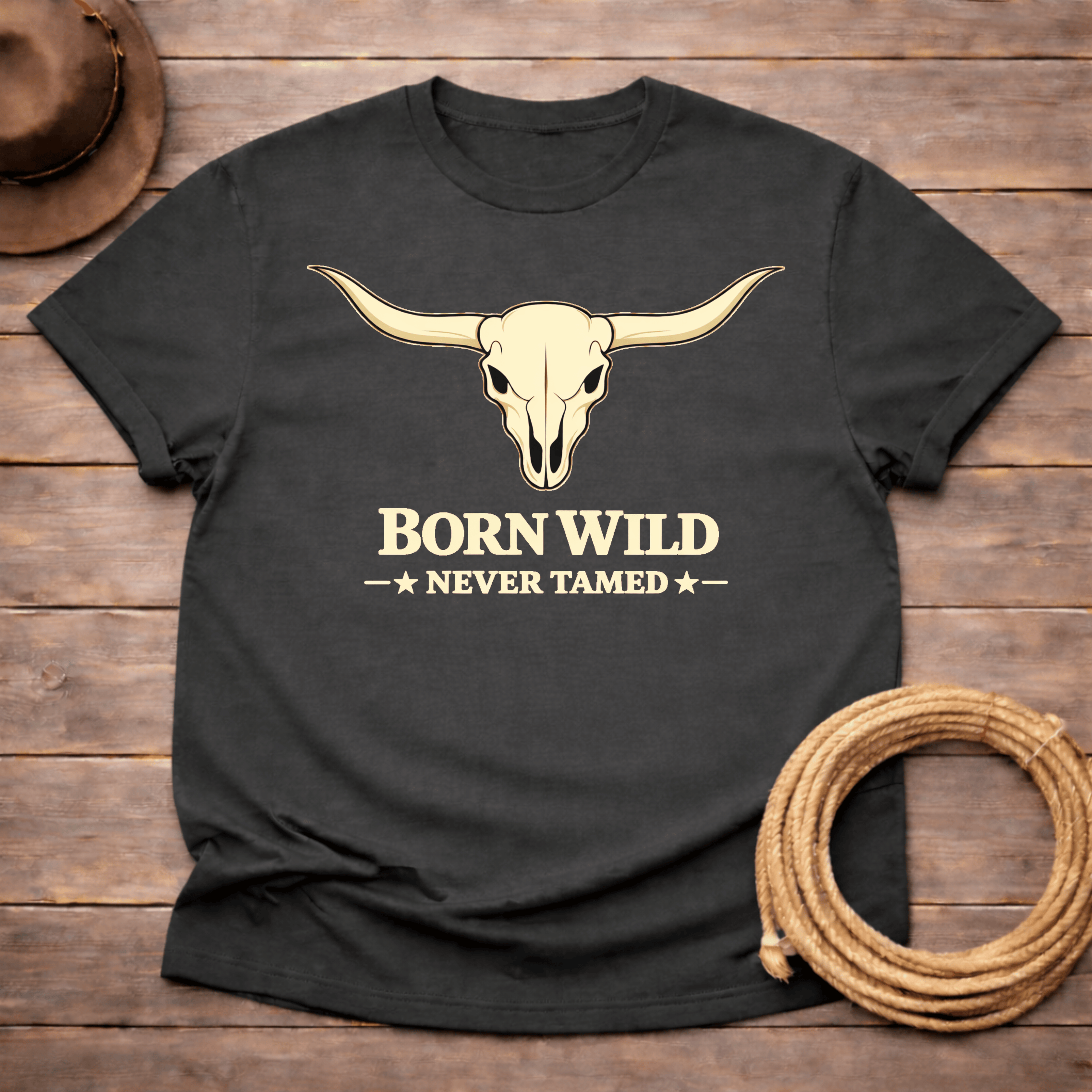 Born Wild Never Tamed Skull T-shirt