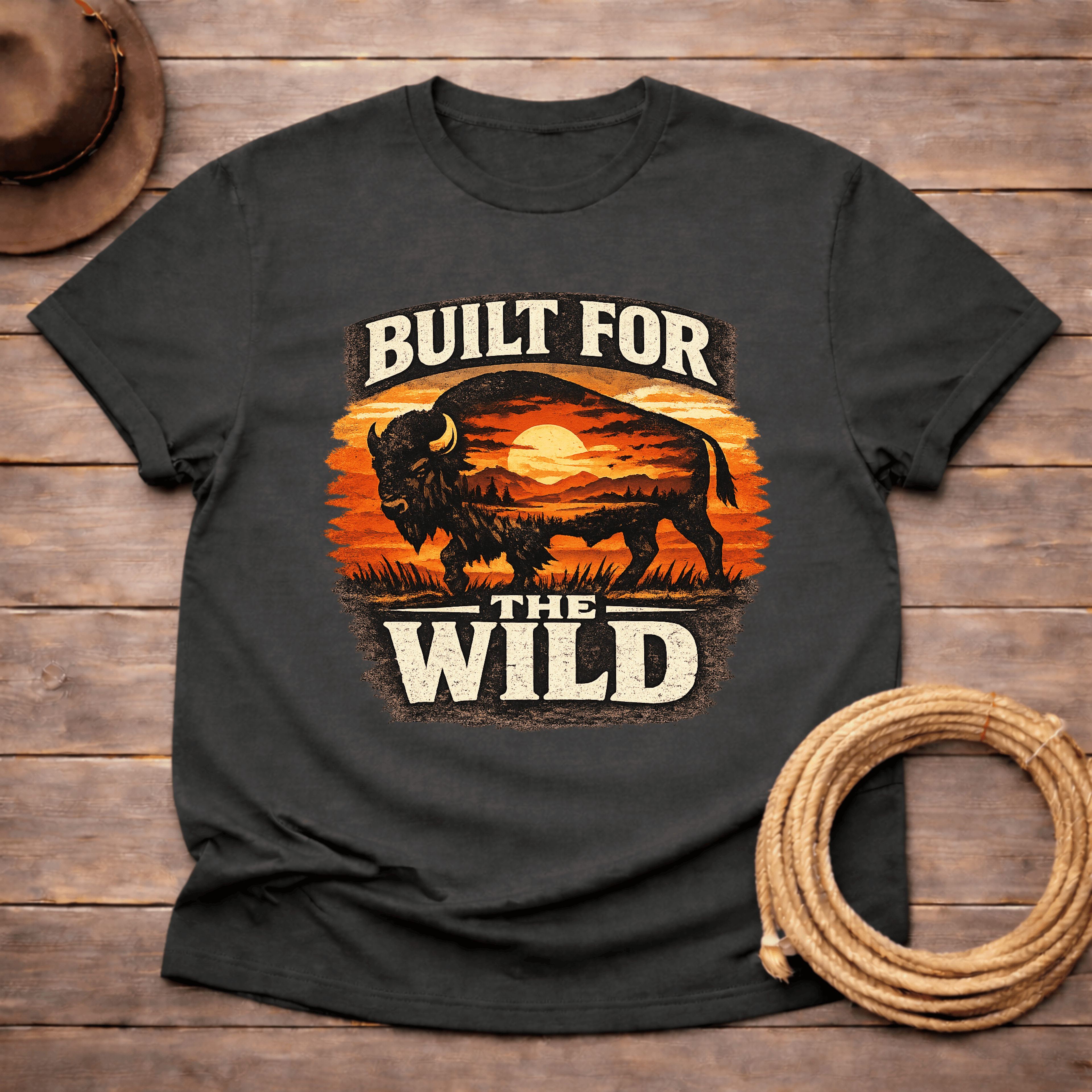 Built for the Wild Buffalo Sunset T-shirt