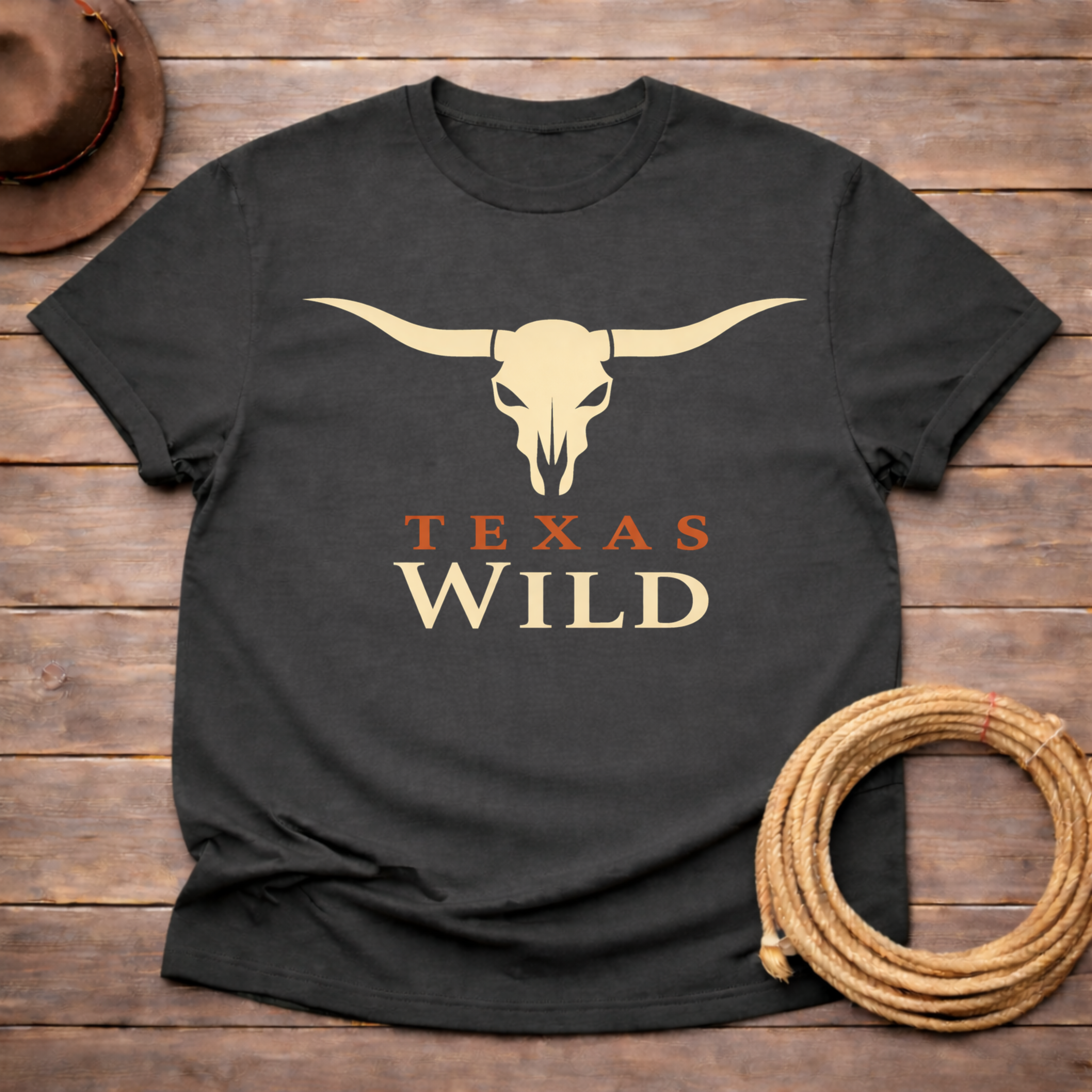 Texas Wild Longhorn Skull T-shirt