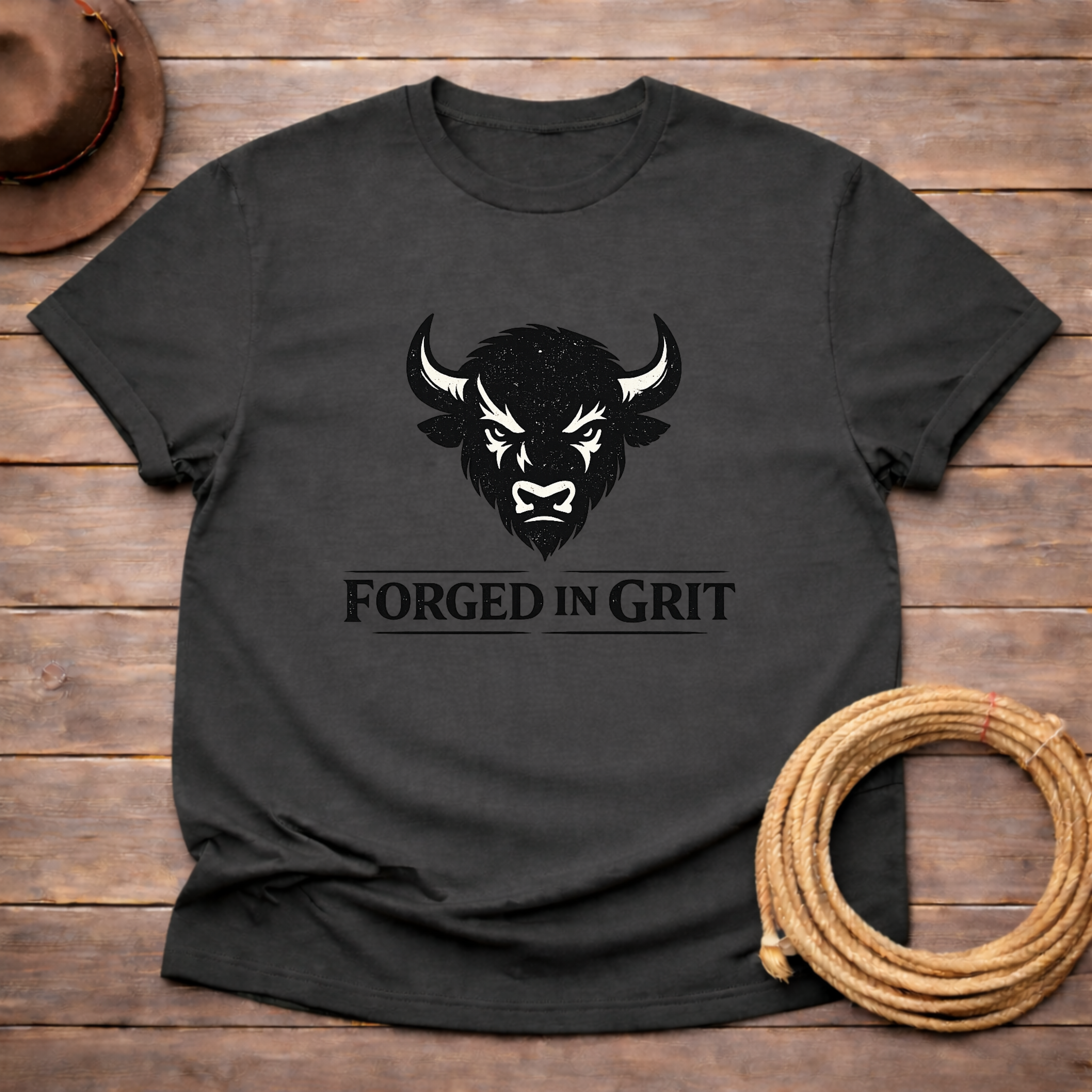 Forged in Grit Buffalo Head T-shirt