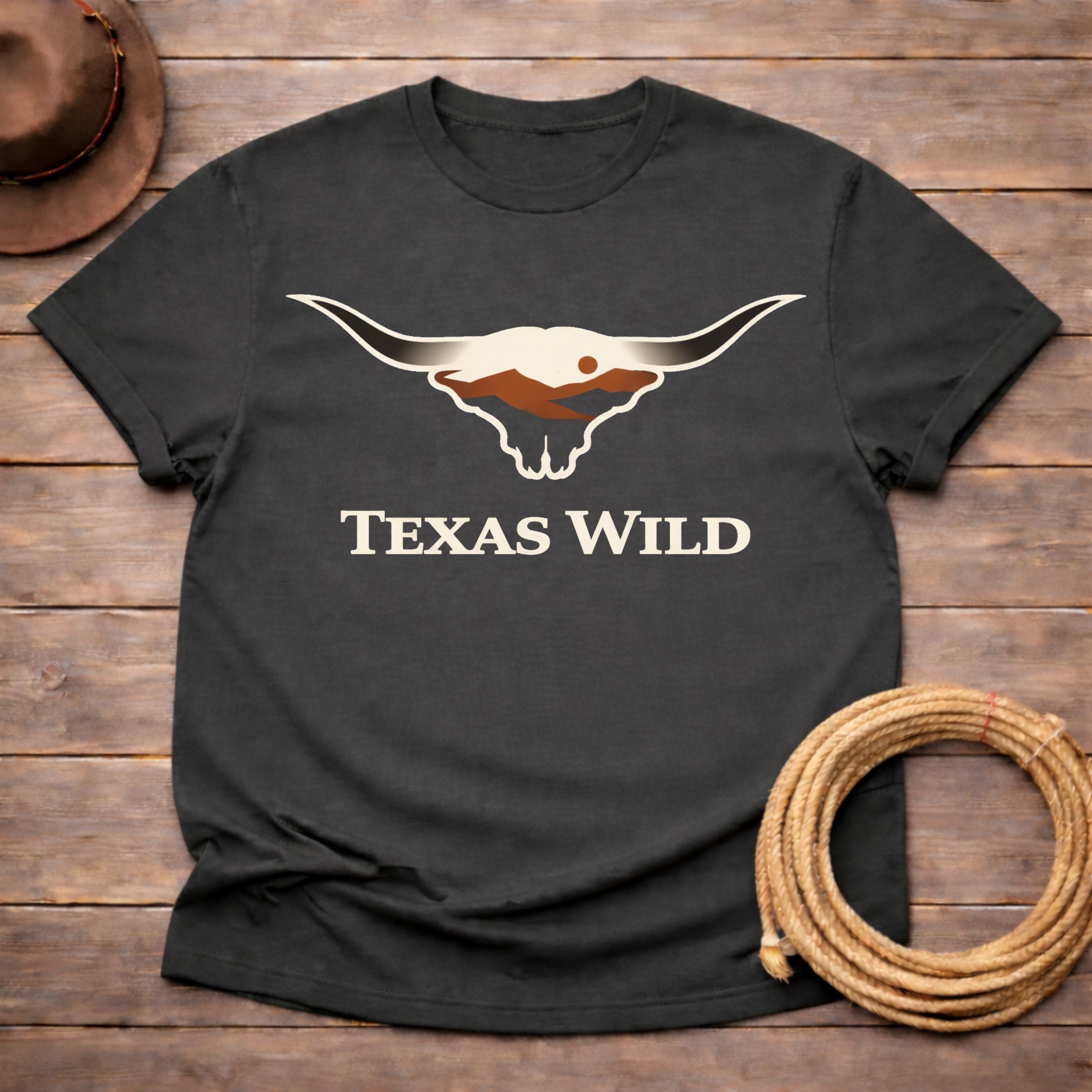 Texas Wild Longhorn Silhouette T-shirt