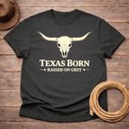 Texas Born Raised on Grit Skull T-shirt