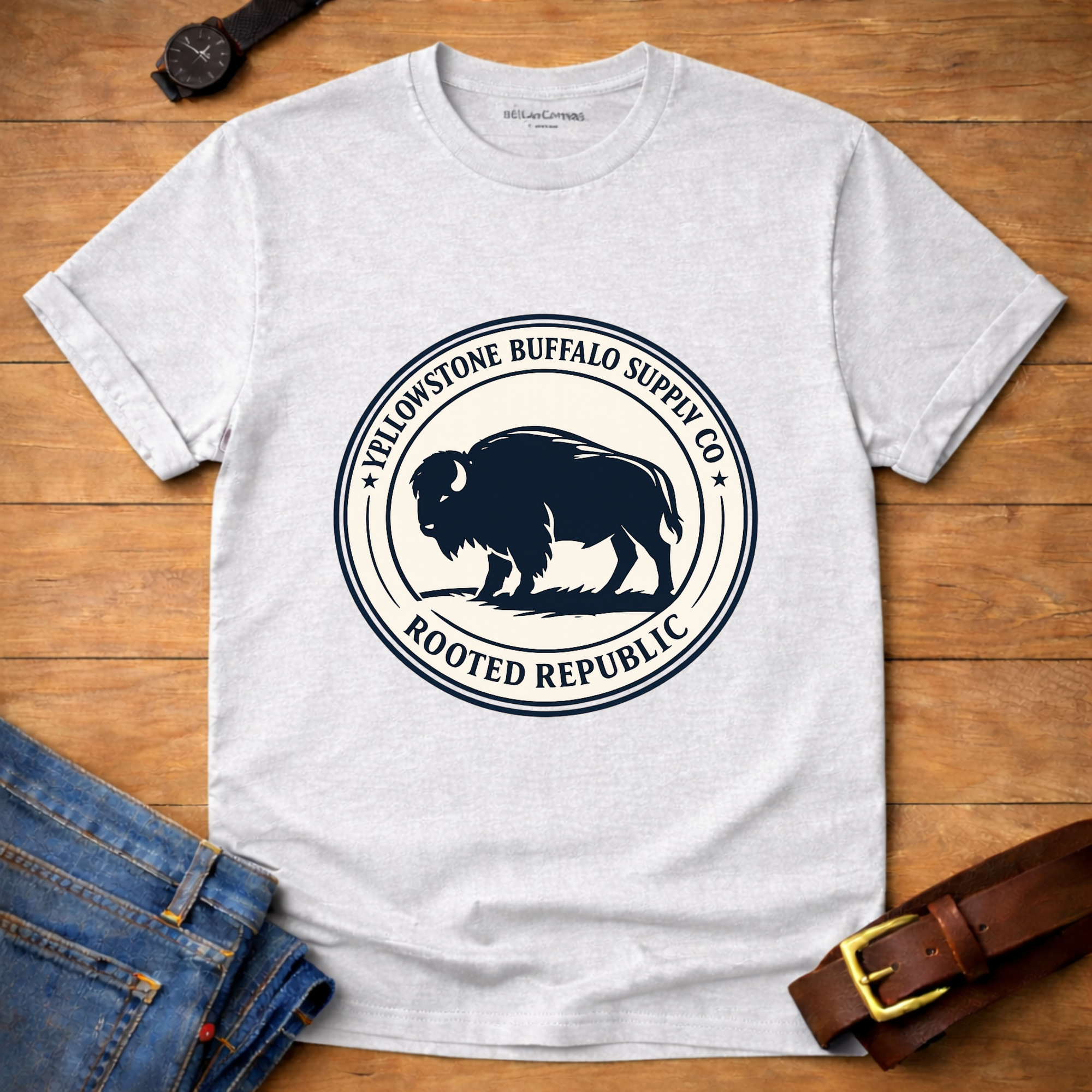 Yellowstone Buffalo Supply Badge T-shirt