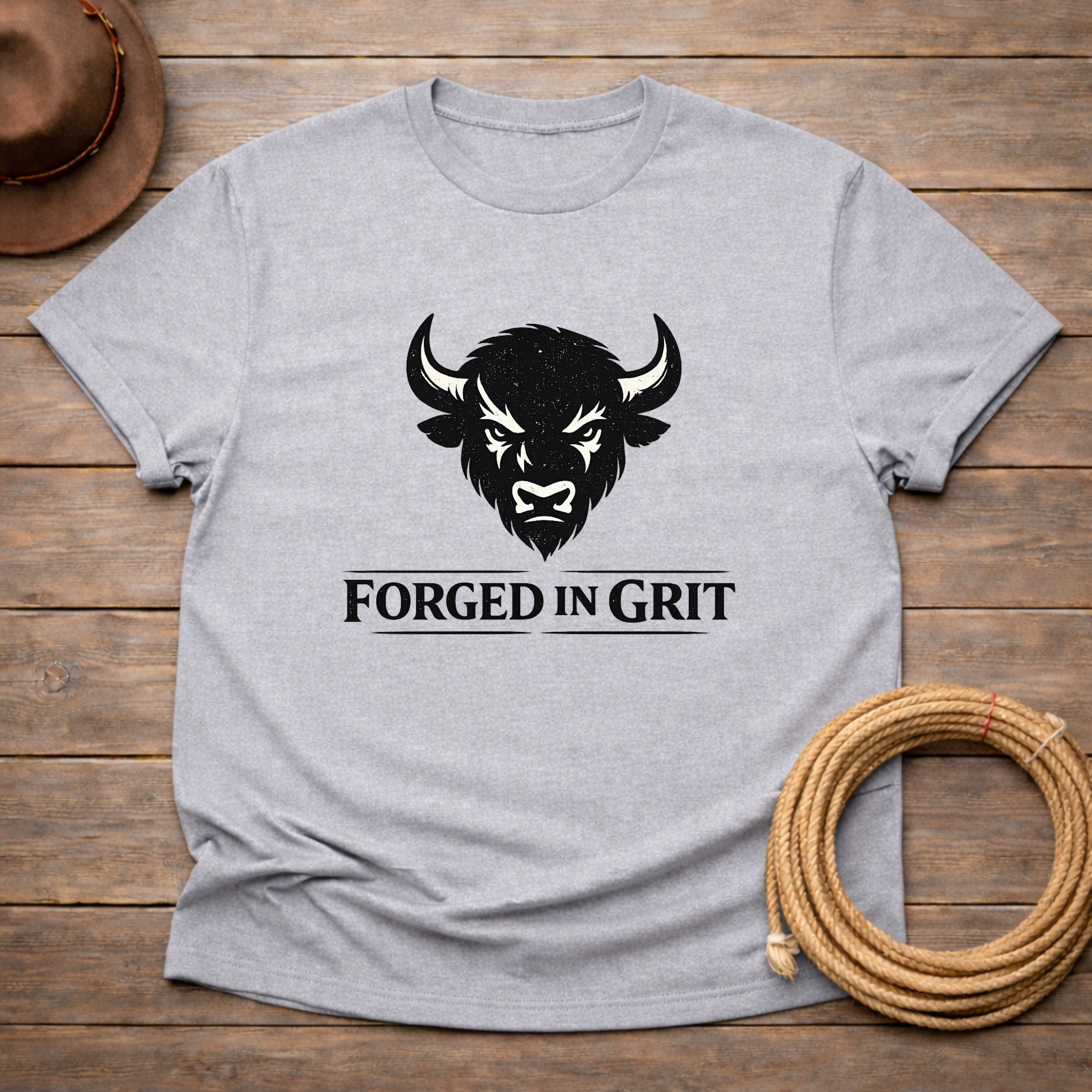 Forged in Grit Buffalo Head T-shirt