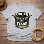 Rooted in Texas Longhorn Badge T-shirt