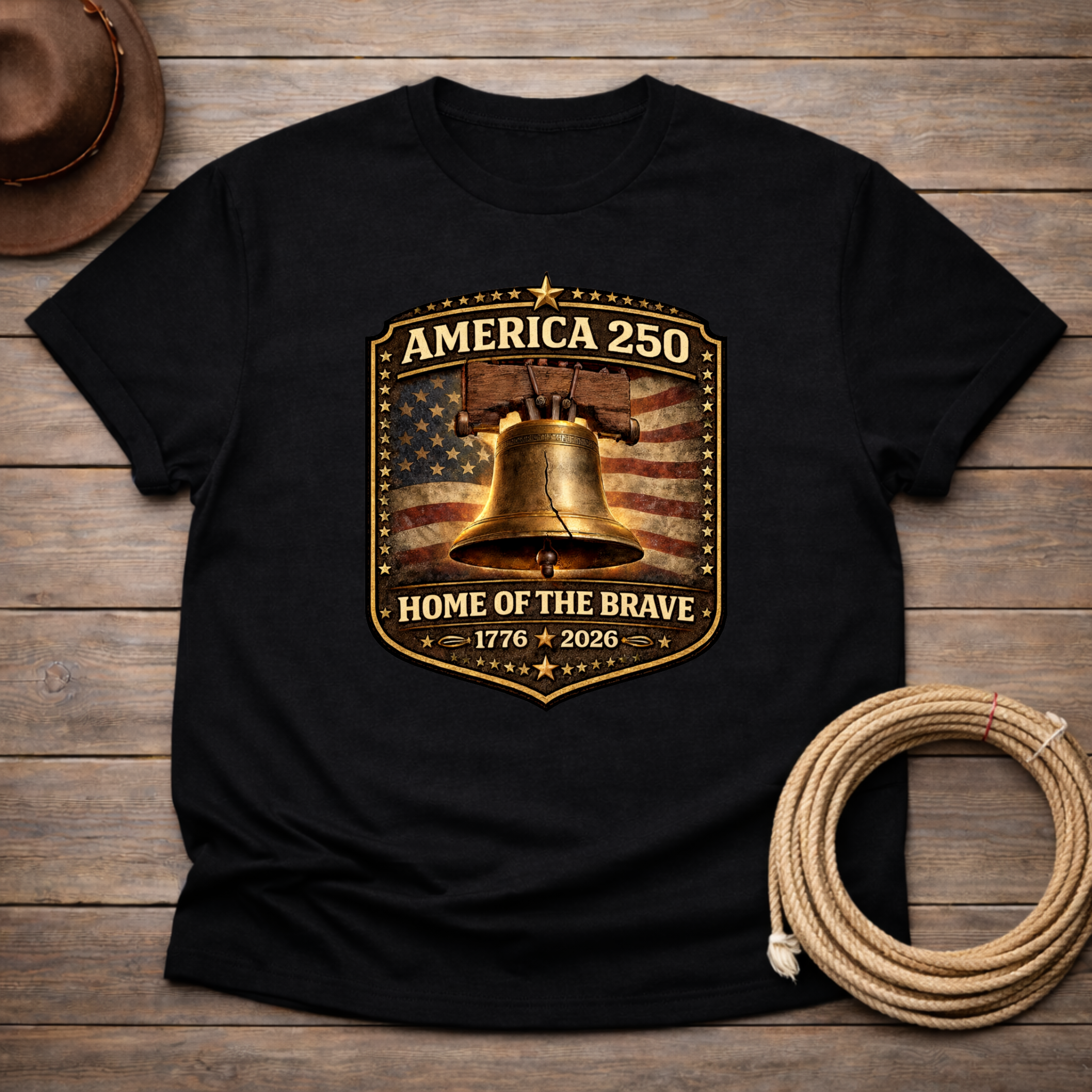 Home of the Brave Liberty Bell t-shirt