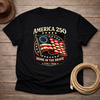 America 250 Home of the Brave Flag T-shirt