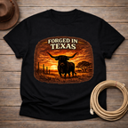 Forged in Texas Longhorn Sunset T-shirt