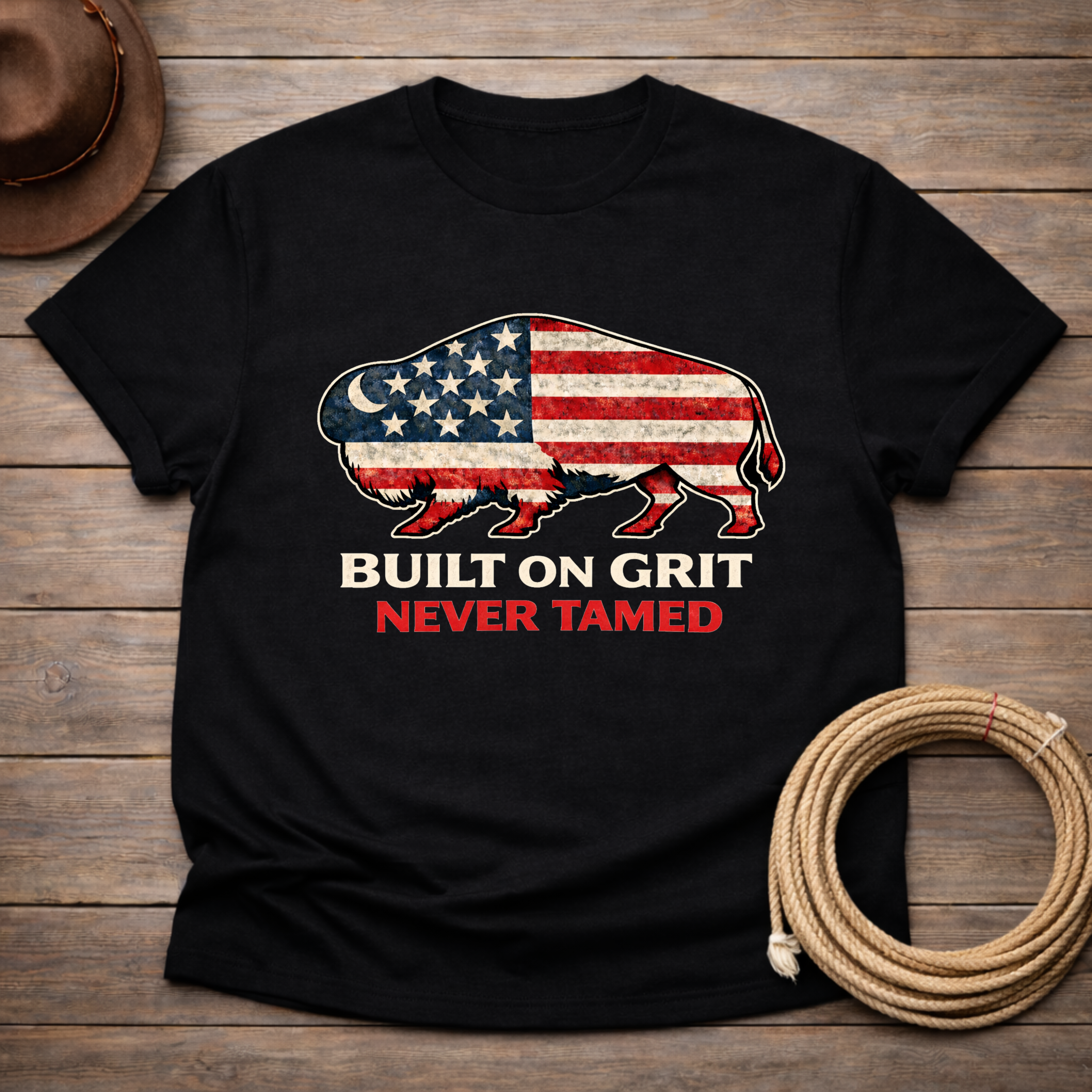 Built on Grit Never Tamed T-shirt