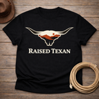 Raised Texan Longhorn Silhouette T-shirt