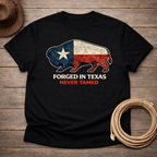 Forged in Texas Never Tamed Buffalo Flag T-shirt