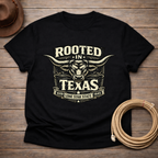 Rooted in Texas Longhorn Badge T-shirt