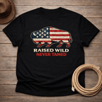 Raised Wild Never Tamed Buffalo Flag T-shirt