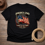 American 250 Land of the Free Flag T-shirt