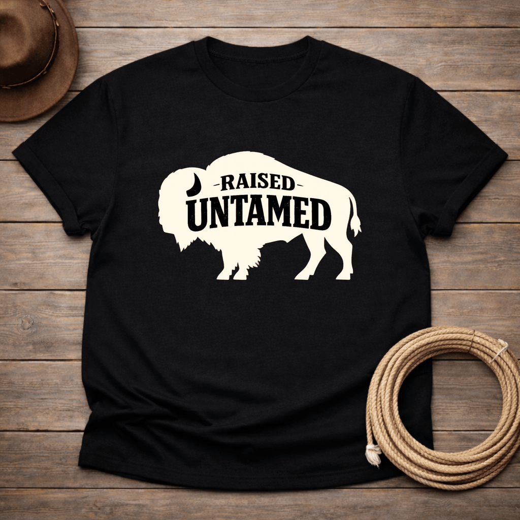 Raised Untamed While Buffalo T-shirt