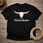 Texas Born Longhorn Skull T-shirt