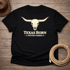 Texas Born Never Tamed Skull T-shirt
