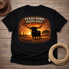 Texas Born Longhorn Sunset T-shirt