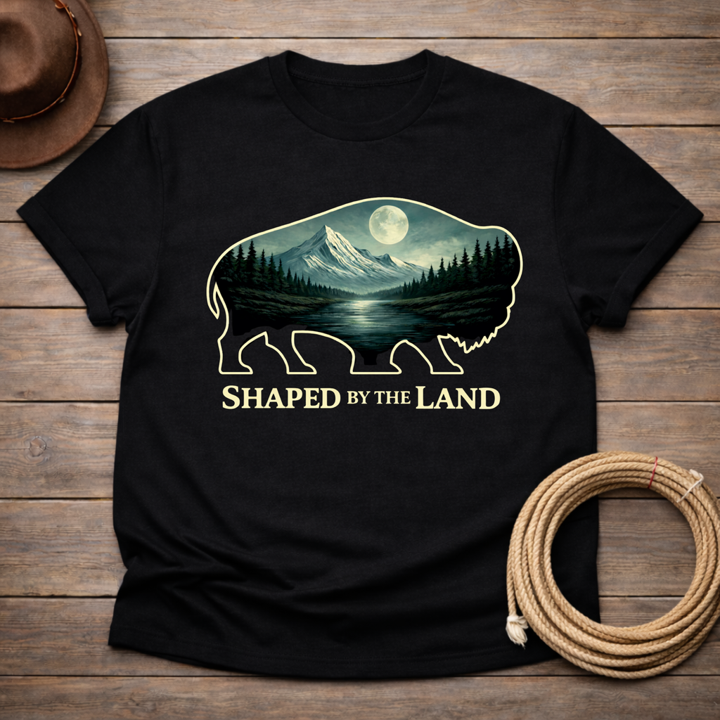 Shaped by the Land Buffalo Moon T-shirt