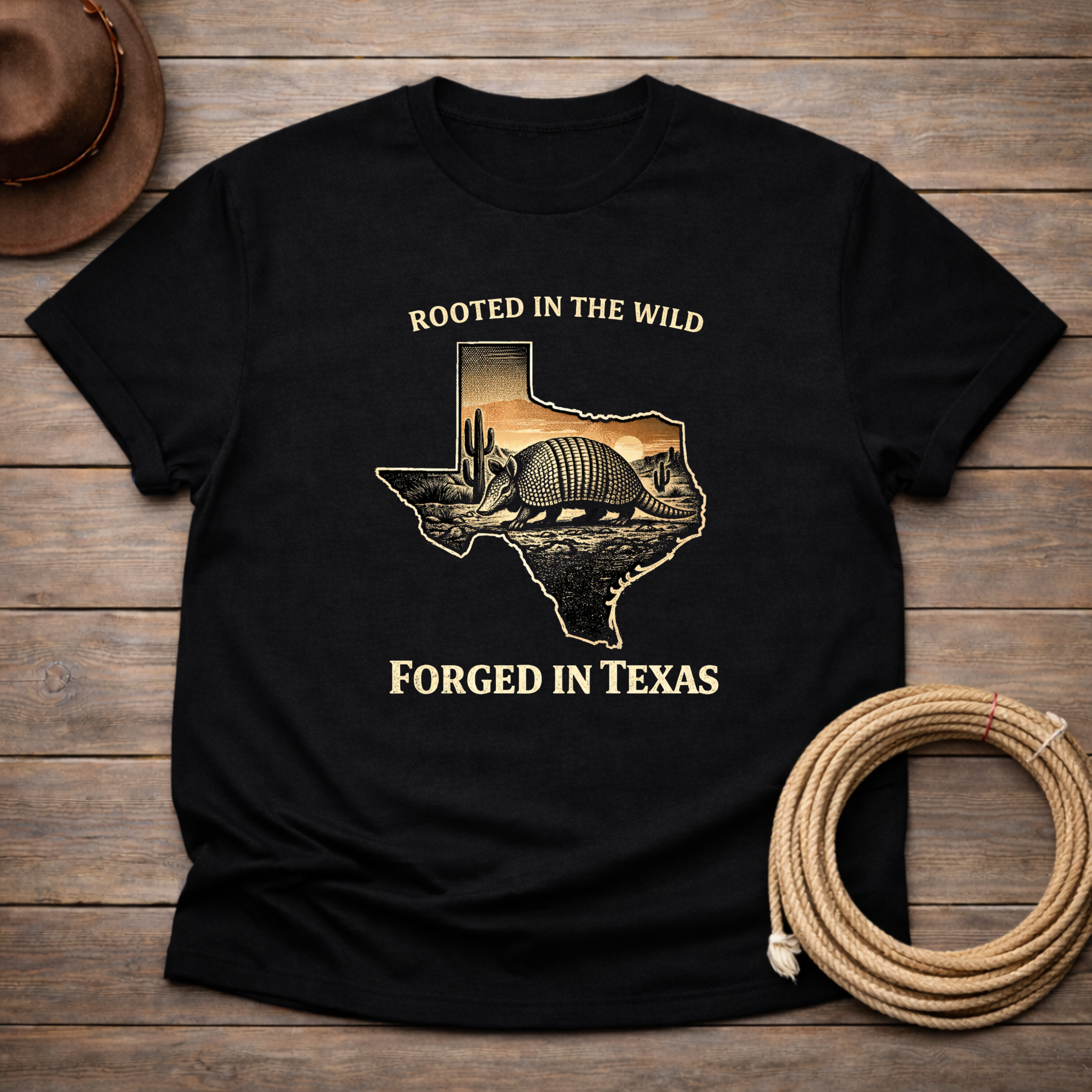 Forged in Texas Armadillo T-shirt