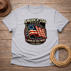 American 250 Land of the Free Flag T-shirt