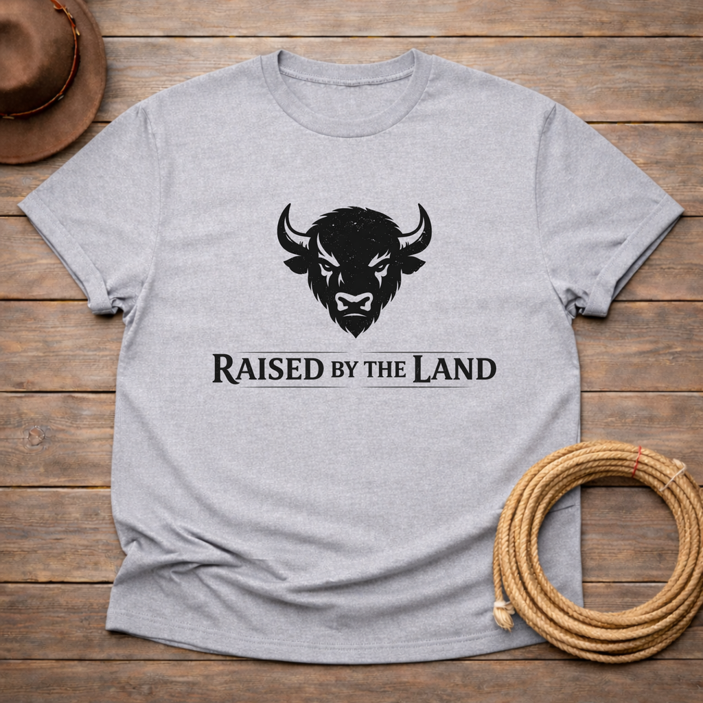 Raised by the Land Buffalo Head T-shirt