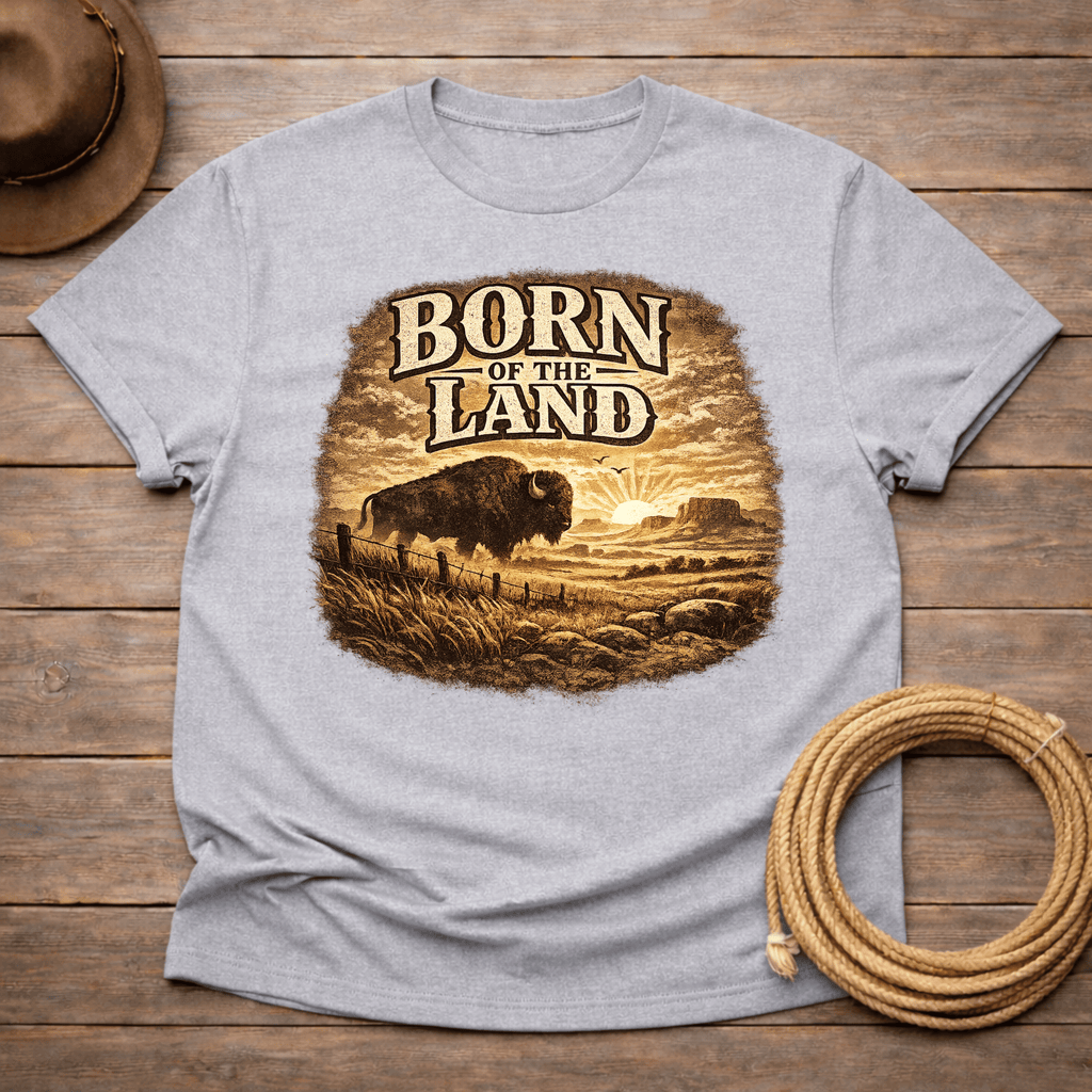 Born of the Land Buffalo T-shirt