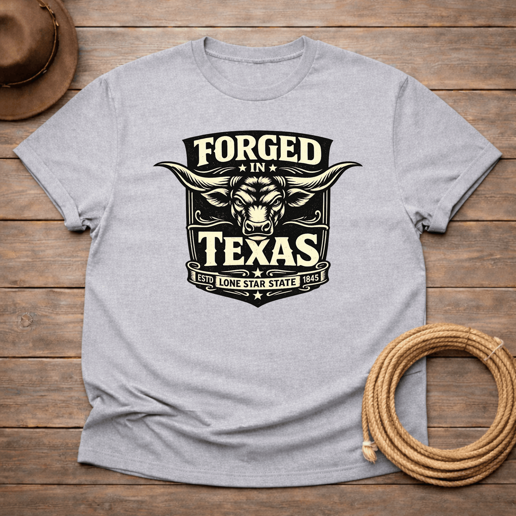 Forged in Texas Longhorn Badge T-shirt