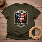 Born Free Stay Free Buffalo Badge T-shirt
