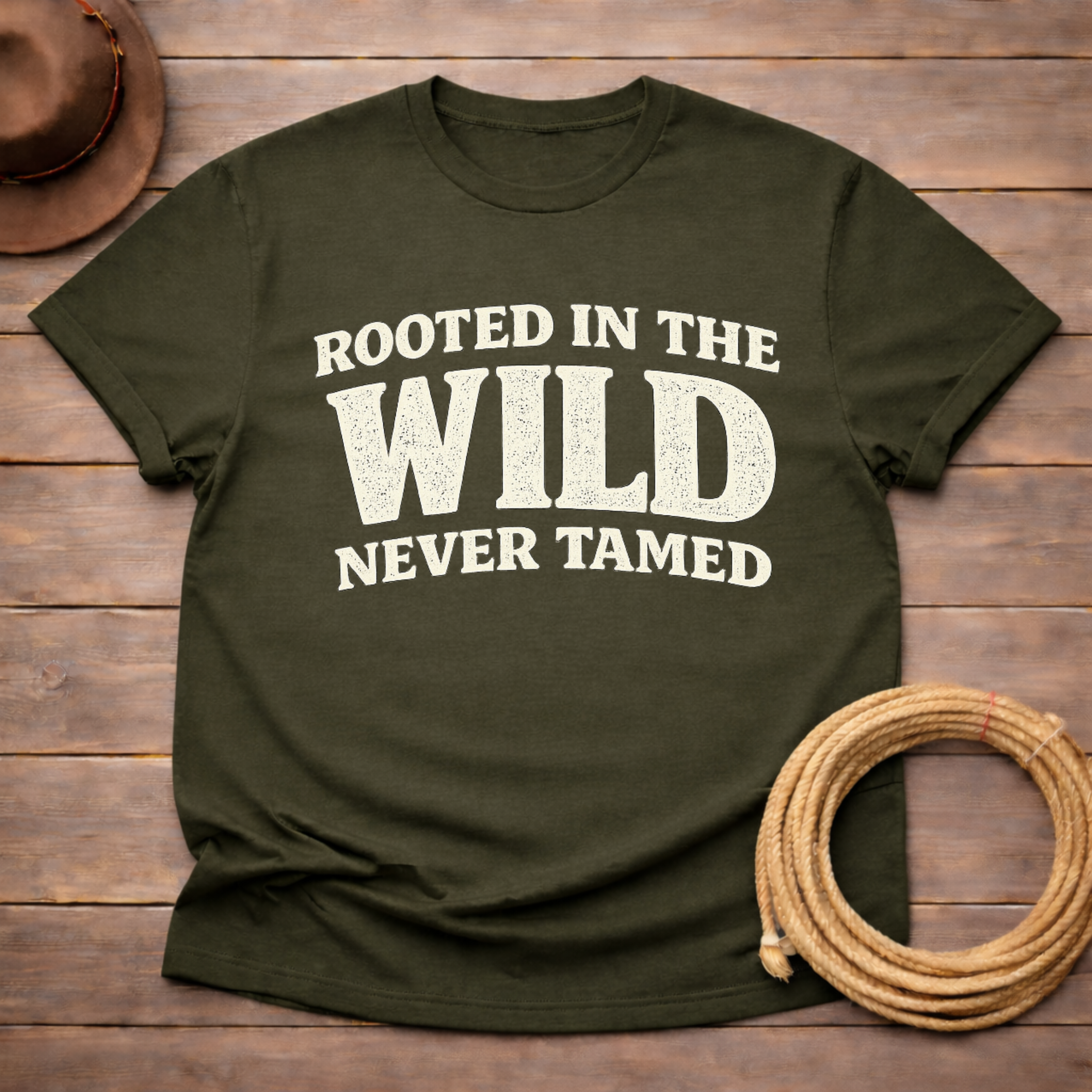 Rooted in the Wild Never Tamed T-shirt