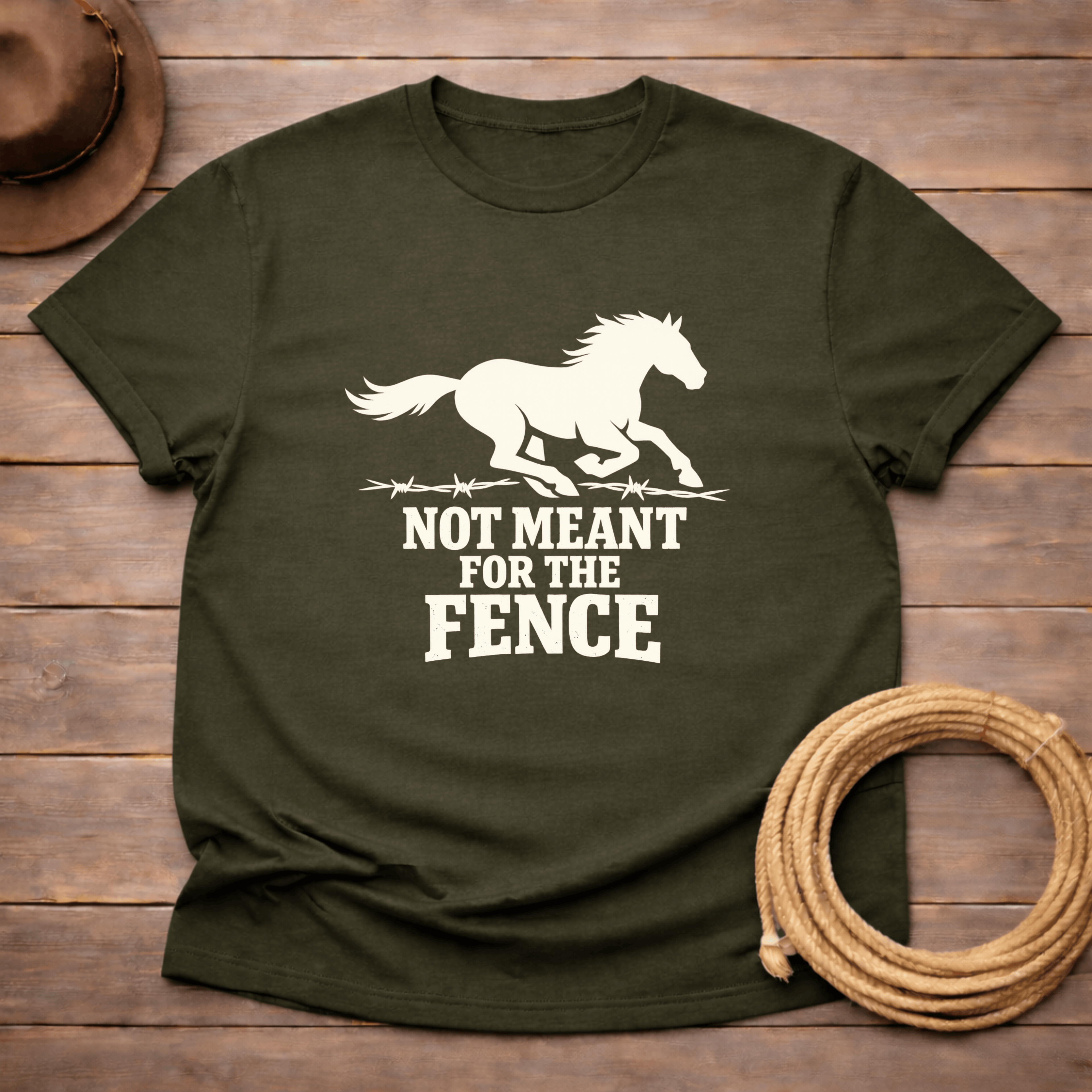 Not Meant for the Fence Mustang T-shirt