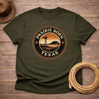 Texas Prairie Born badge T-shirt