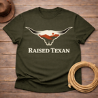 Raised Texan Longhorn Silhouette T-shirt