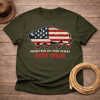 Rooted in the Wild Buffalo Flag T-shirt