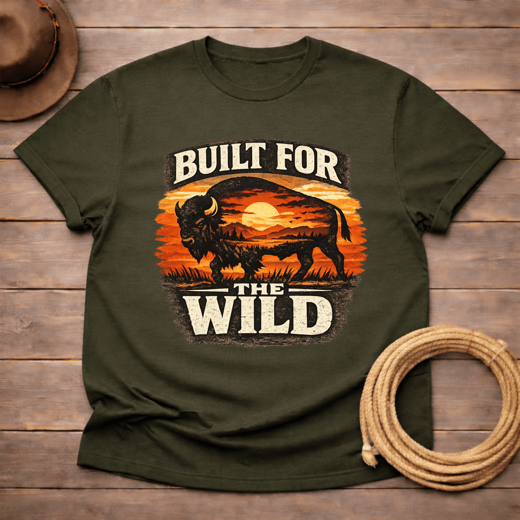 Built for the Wild Buffalo Sunset T-shirt