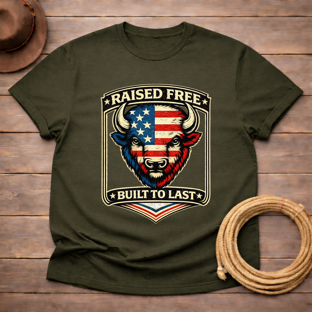 Raised Free Built to Last T-shirt