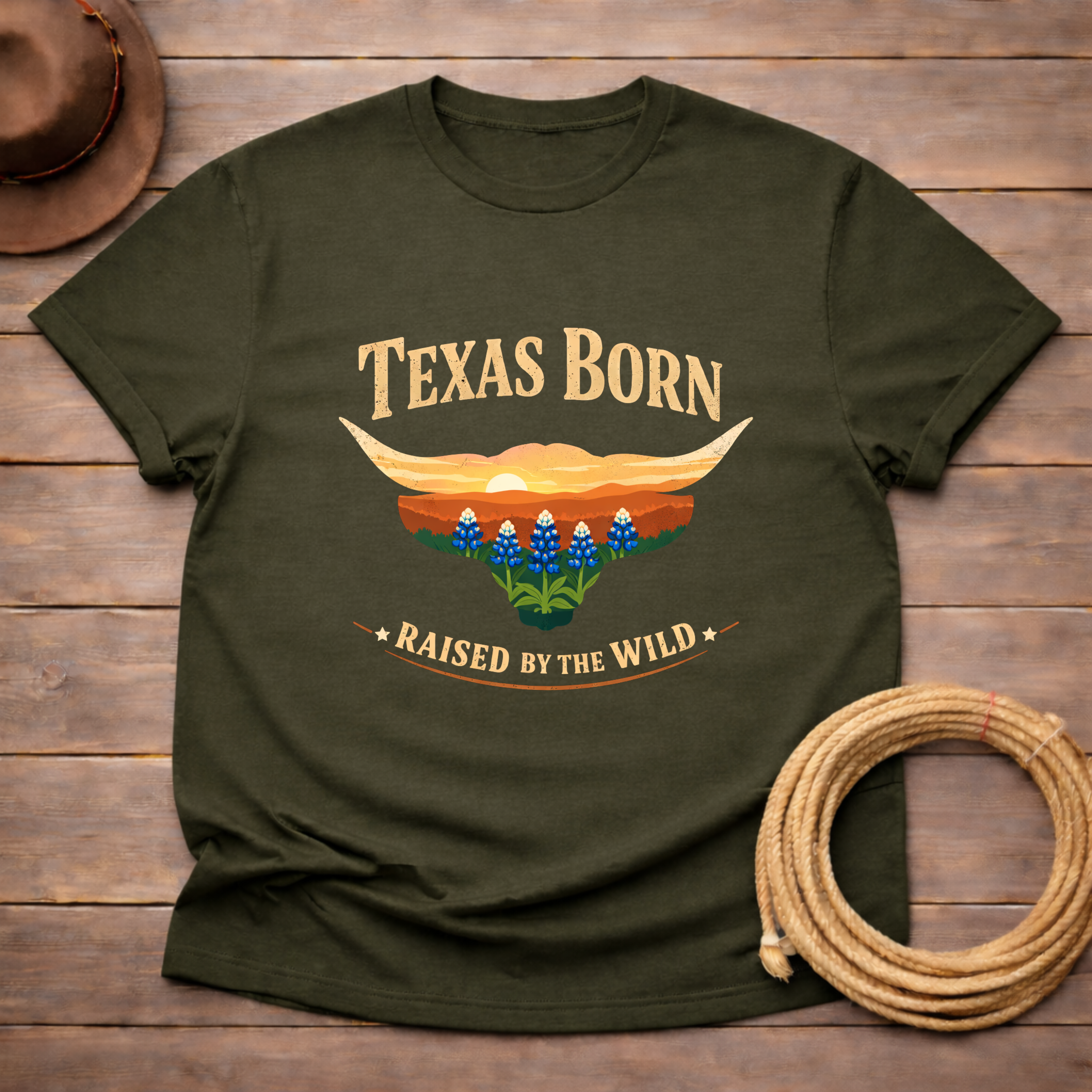 Texas Born Bluebonnet T-shirt