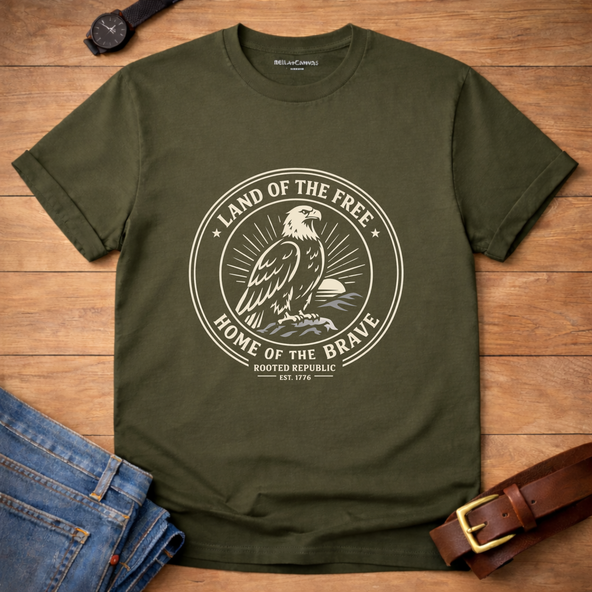 Land of the Free Badge T-shirt