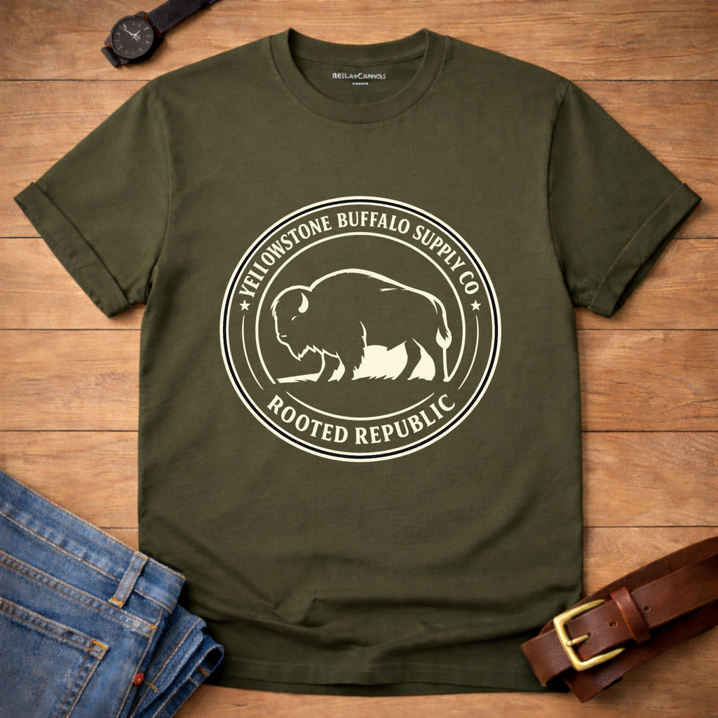 Yellowstone Buffalo Supply Badge T-shirt