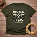 Rooted in Texas Longhorn Badge T-shirt