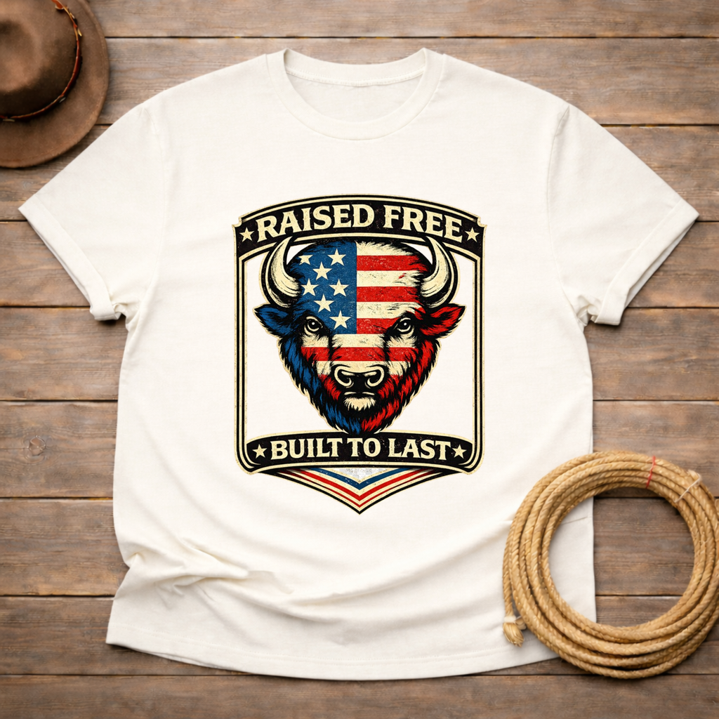 Raised Free Built to Last T-shirt