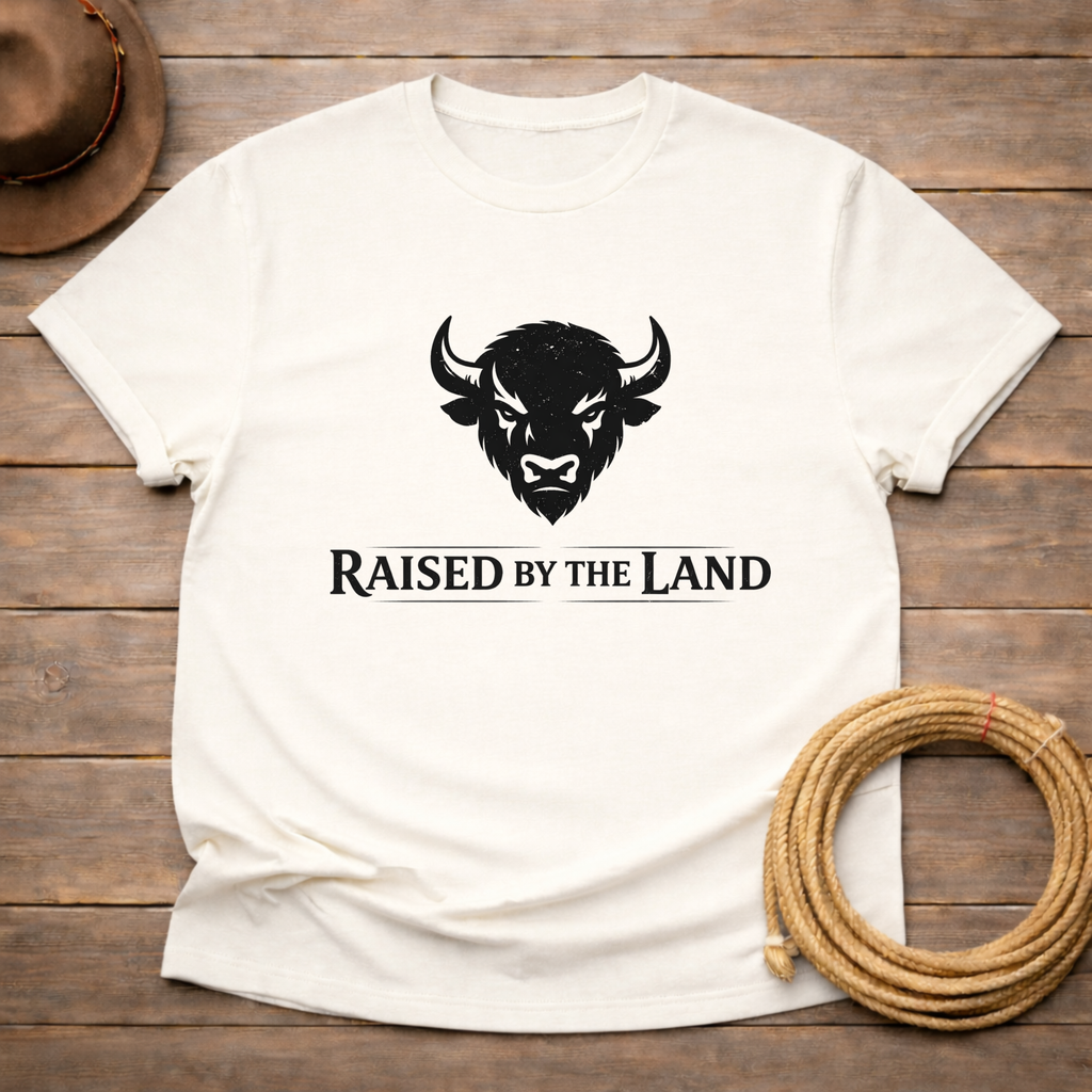 Raised by the Land Buffalo Head T-shirt
